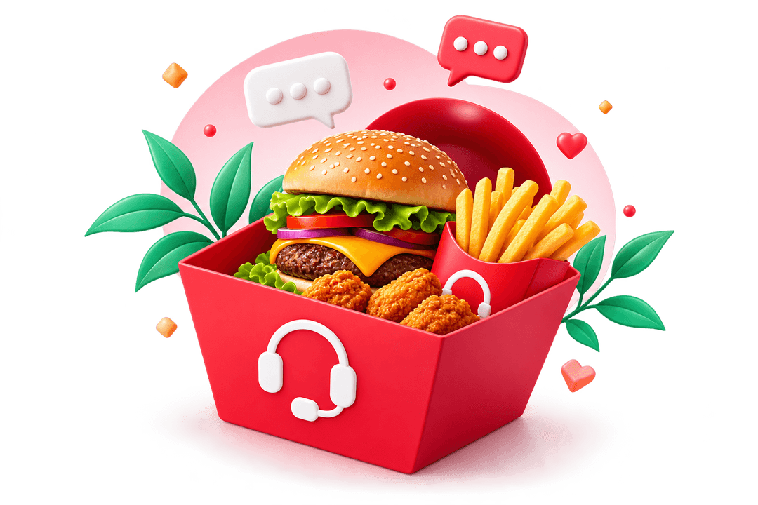 Idowaz support: a meal box with a headset icon